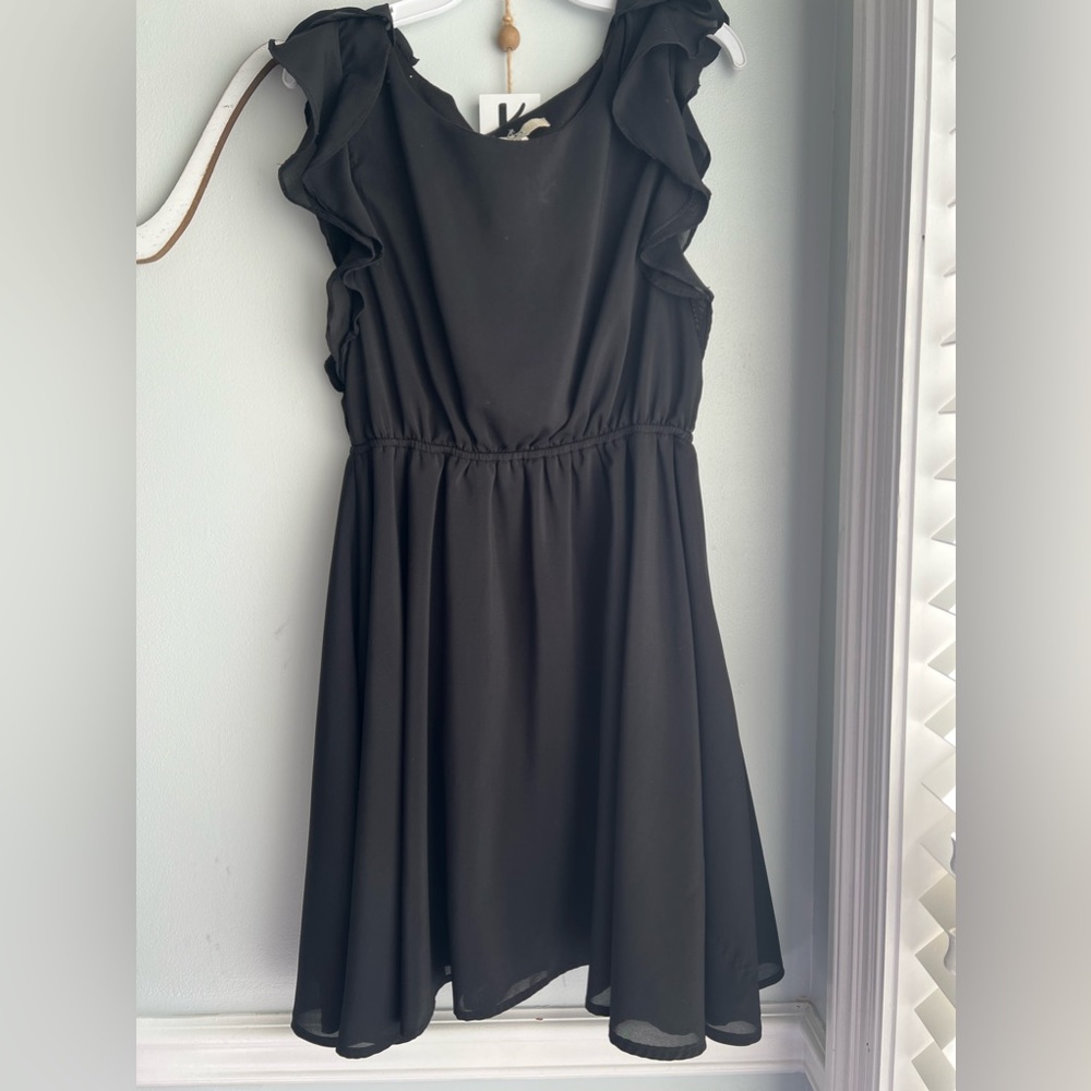 Ya Los Angeles black flare dress